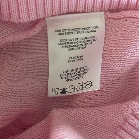 Nivo ladies V Neck Cable Knit Long Sleeve Sweater in M Golf Tennis NWT - Picture 5 of 5